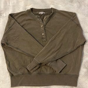 American Eagle Ahhmazingly Soft Henley Sweatshirt